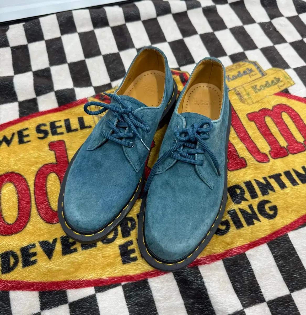Dr. Martens 青 スエード ローファー 【公式通販】
